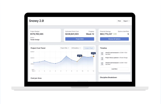 Engineering data dashboard