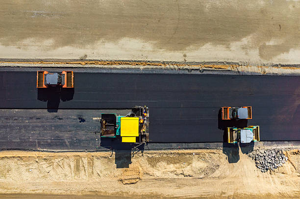 Road construction aerial